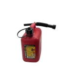 Canistră Plastic 5L pentru Combustibil și Lichide, cu Pâlnie Flexibilă și Mâner Ergonomic, Recipient Portabil pentru Transport Carburant, Roșu - imagine 2
